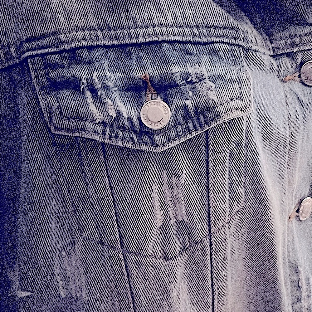 🔴 CLEARANCE🔖 ANGEL KISS EMBROIDERED STARS RIPPED DESTROYED DENIM JEAN JACKET 1X - Picture 9 of 12